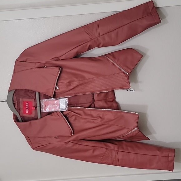 NWT Guess Women's Faux Leather Jacket Size Small - Picture 5 of 9